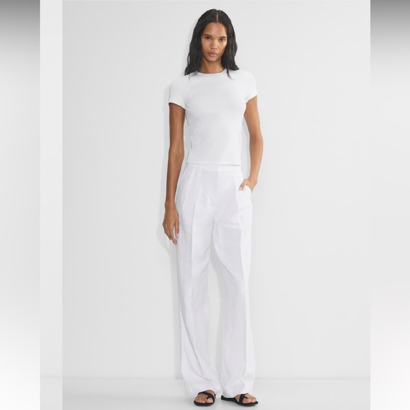 Wilfred by Artizia the Effortless Pant 10 CruiseLinen Lyocell White Chic Classic - Picture 6 of 16